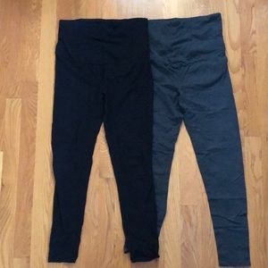 Two pairs of Love by Gap MATERNITY leggings, size Small